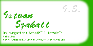 istvan szakall business card